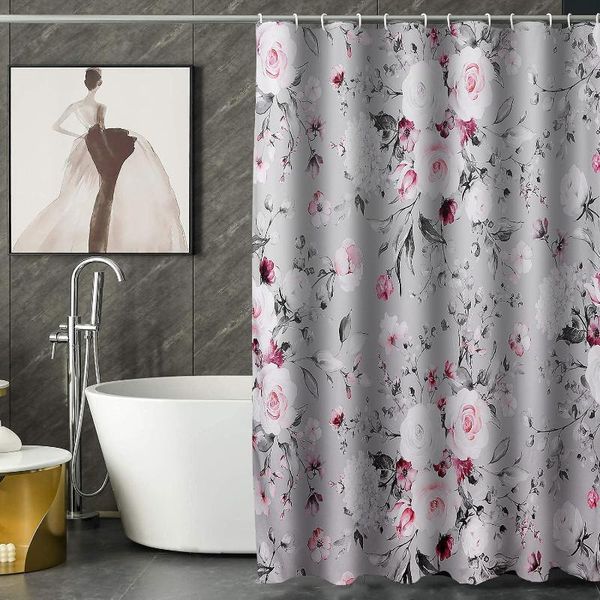 shower curtains floral fabric curtain gray and pink flowers for bathroom, chic multi-color blossom rose bath
shower curtains floral fabric curtain gray and pink flowers for bathroom, chic multi-color blossom rose bath