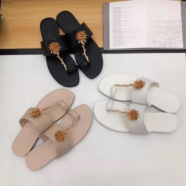 slippers 2021 women flower metal decor shoe woman summer outside shoes genuine leather slides designer flip flops, Black
slippers 2021 women flower metal decor shoe woman summer outside shoes genuine leather slides designer flip flops, Black