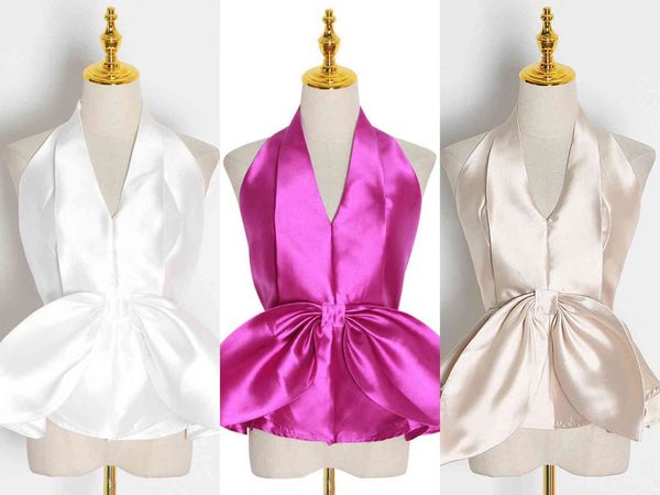 women's blouses & shirts europe and america bowknot halter sleeveless shirt lu5e, White
women's blouses & shirts europe and america bowknot halter sleeveless shirt lu5e, White