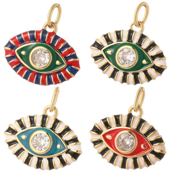 charms enamel cz turkish evil blue eye diy earrings necklace bracelet cute gothic charm for jewelry making accessories, Bronze;silver
charms enamel cz turkish evil blue eye diy earrings necklace bracelet cute gothic charm for jewelry making accessories, Bronze;silver