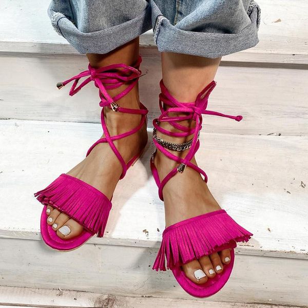 women flat sandals cross strap red lace up rope shoes vintage tassel rome 2021 summer beach female barefoot, Black
women flat sandals cross strap red lace up rope shoes vintage tassel rome 2021 summer beach female barefoot, Black