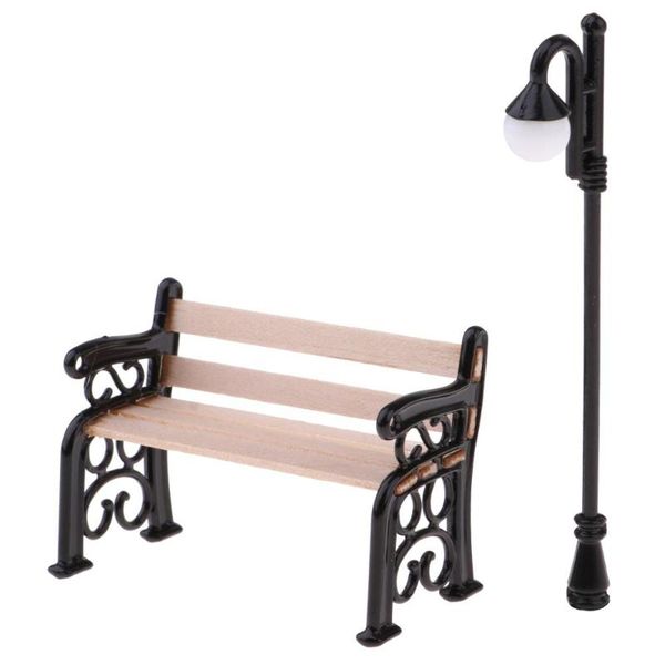 wooden park bench & street lamp for dollhouse garden furniture miniature decor toy decorative objects figurines
wooden park bench & street lamp for dollhouse garden furniture miniature decor toy decorative objects figurines