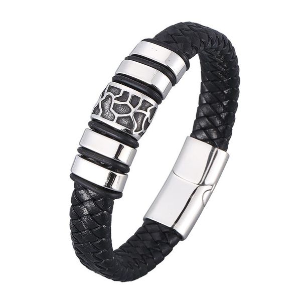 luxury stainless steel accessories genuine leather wristband 3 colors male jewelry woven bracelet men birthday gift pd0970 charm bracelets, Golden;silver
luxury stainless steel accessories genuine leather wristband 3 colors male jewelry woven bracelet men birthday gift pd0970 charm bracelets, Golden;silver