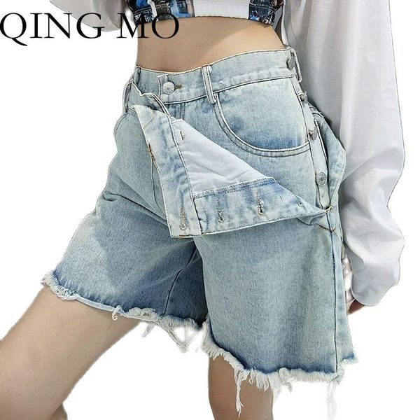 women's shorts qing mo 2021 summer women jeans casual loose wide leg trendy fashion double waist blue zwl199, White;black
women's shorts qing mo 2021 summer women jeans casual loose wide leg trendy fashion double waist blue zwl199, White;black