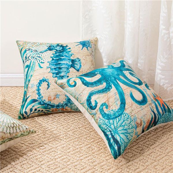 cushion/decorative pillow blue sea fish cartoon cushion covers cotton linen printed throw pillowcases for home decor sofa chair children kid
cushion/decorative pillow blue sea fish cartoon cushion covers cotton linen printed throw pillowcases for home decor sofa chair children kid