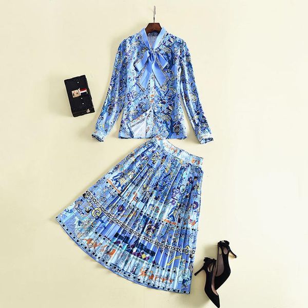 women's suits & blazers fashion runway 2021 designer suit set bow collar floral blouse shirt pleated skirt, White;black
women's suits & blazers fashion runway 2021 designer suit set bow collar floral blouse shirt pleated skirt, White;black