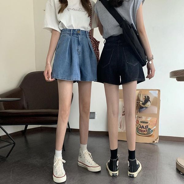 women's shorts korean style chic elegant a- line wide leg ins2021 high waist casual western all-matching jeans, White;black
women's shorts korean style chic elegant a- line wide leg ins2021 high waist casual western all-matching jeans, White;black