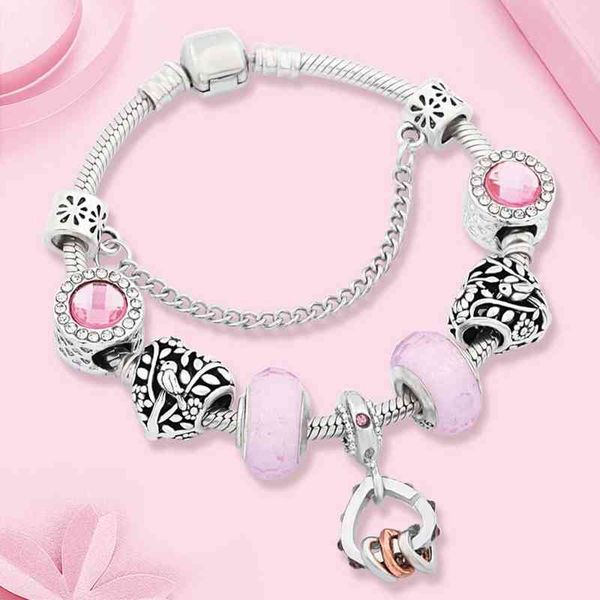 ll new arrival lovely pink murano heart crystal charm bracelet bird pendant bead for women girl gift, Golden;silver
ll new arrival lovely pink murano heart crystal charm bracelet bird pendant bead for women girl gift, Golden;silver