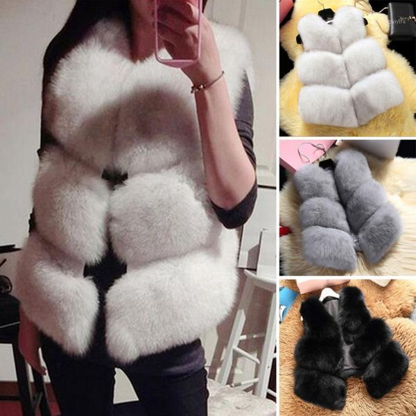 women's fur & faux vest ladies jacket winter basic coat artificial brand femme vests body warmmer, Black
women's fur & faux vest ladies jacket winter basic coat artificial brand femme vests body warmmer, Black