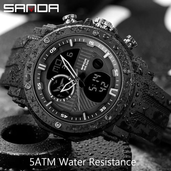 wristwatches sanda sport watch men s military army mens relogio digital led quartz clock waterproof wristwatch horloges mannen, Slivery;brown
wristwatches sanda sport watch men s military army mens relogio digital led quartz clock waterproof wristwatch horloges mannen, Slivery;brown