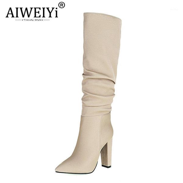 boots aiweiyi women's autumn winter fashion thick high heels knee long pointed toe large size 431, Black
boots aiweiyi women's autumn winter fashion thick high heels knee long pointed toe large size 431, Black