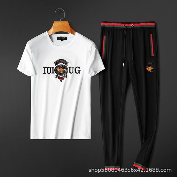 tracksuits sport suit fashion classic iuiug short sleeve t shirt design trend sequin embroidery odel cotton men's wear, Gray
tracksuits sport suit fashion classic iuiug short sleeve t shirt design trend sequin embroidery odel cotton men's wear, Gray