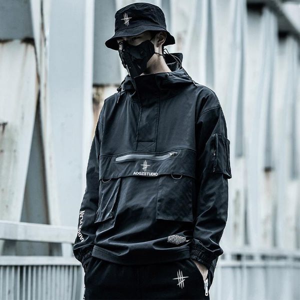 men's jackets aogz streetwear reflective cargo jacket coats men tactical function hoodies harajuku multi-pocket hoody windbreaker, Black;brown
men's jackets aogz streetwear reflective cargo jacket coats men tactical function hoodies harajuku multi-pocket hoody windbreaker, Black;brown