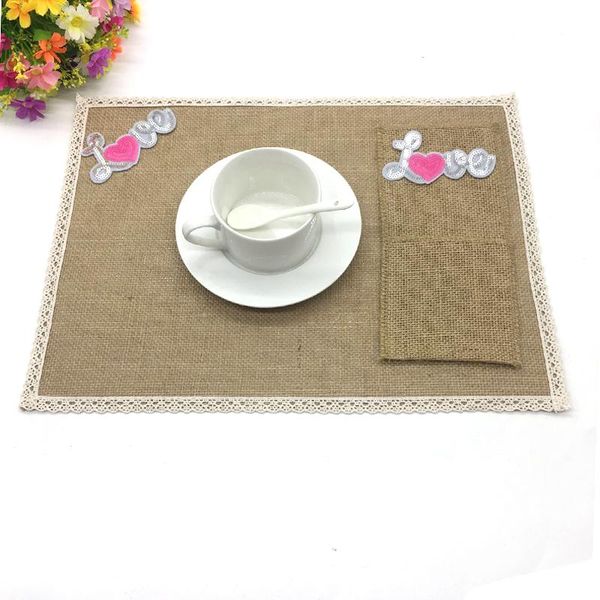 mats & pads 2pcs vintage natural burlap table mat love letter dinning tablewere for year wedding christmas party decoration
mats & pads 2pcs vintage natural burlap table mat love letter dinning tablewere for year wedding christmas party decoration
