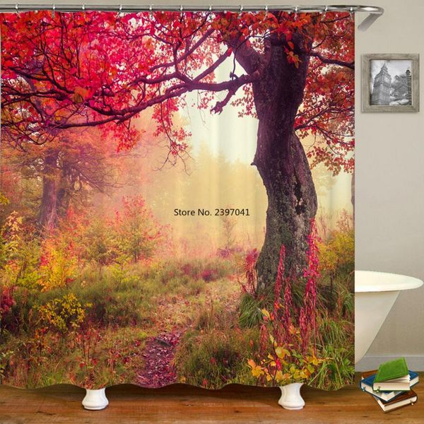 shower curtains waterproof bathroom natural forest bath 3d printing with hooks 180*180 washable polyester cloth decor
shower curtains waterproof bathroom natural forest bath 3d printing with hooks 180*180 washable polyester cloth decor