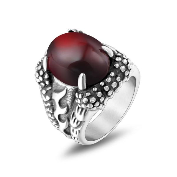 cluster rings punk dragon pattern red gem titanium steel men's ring index finger nightclub exaggerated personality accessories, Golden;silver
cluster rings punk dragon pattern red gem titanium steel men's ring index finger nightclub exaggerated personality accessories, Golden;silver
