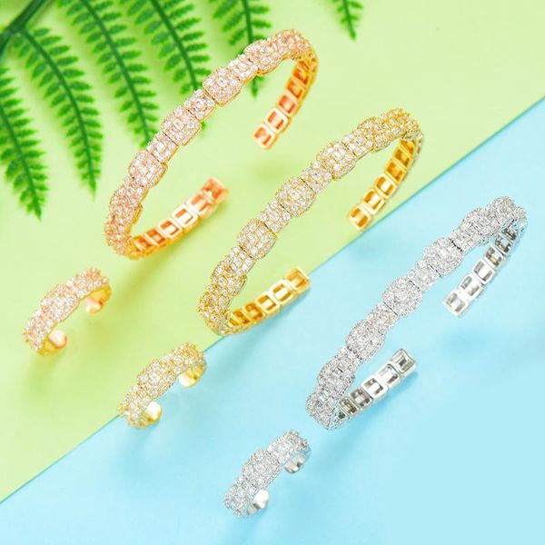 earrings & necklace siscathy 2pcs romantic full micro cubic zircon pave bangle ring set for women elegant bridal wedding party jewelry sets, Silver
earrings & necklace siscathy 2pcs romantic full micro cubic zircon pave bangle ring set for women elegant bridal wedding party jewelry sets, Silver