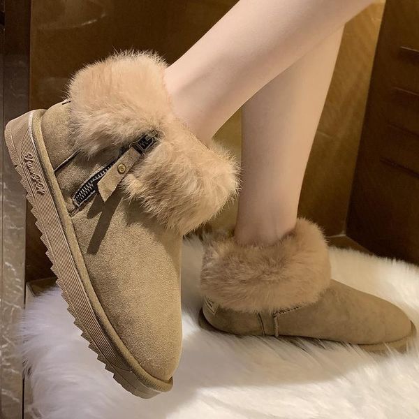 boots ankle women cow-suede-leather natural-fur warm winter plush snow for plus velvet cotton shoes, Black
boots ankle women cow-suede-leather natural-fur warm winter plush snow for plus velvet cotton shoes, Black
