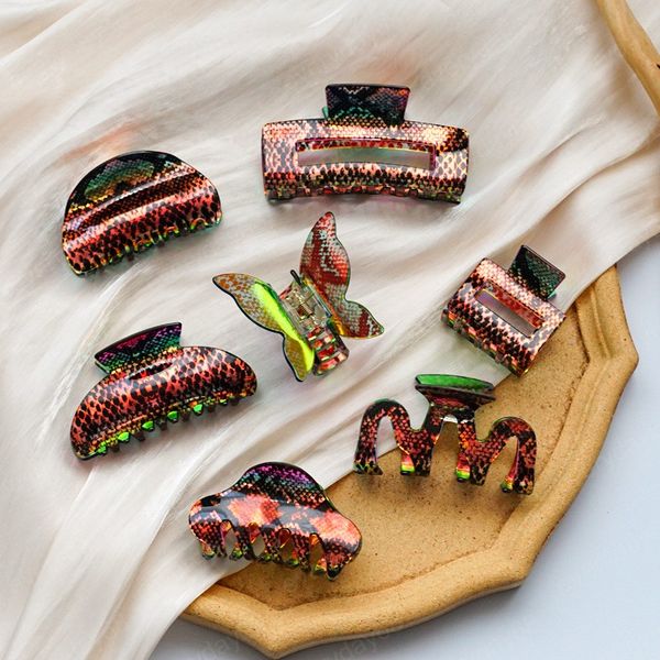 snake print hair clips claw clamps for women headwear vintage transparent hairpin symphony hairstyle hair accessories, Slivery;golden
snake print hair clips claw clamps for women headwear vintage transparent hairpin symphony hairstyle hair accessories, Slivery;golden