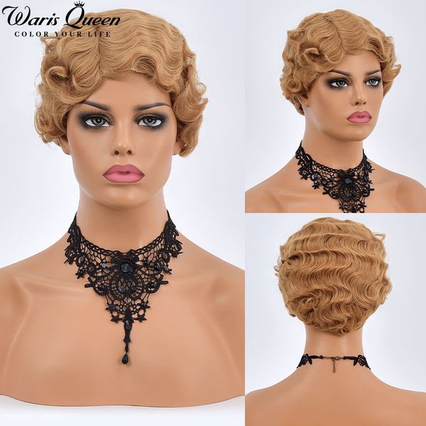 flax short bob finger wave wig vintage synthetic wigs for black women 6inch retro curly cosplay halloween party hair peruca
flax short bob finger wave wig vintage synthetic wigs for black women 6inch retro curly cosplay halloween party hair peruca