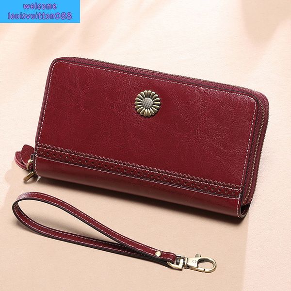 handbags designers luxurys felicie purse women's long wallet style oil wax cow leather large capacity double zipper handbag rfid, Red;black
handbags designers luxurys felicie purse women's long wallet style oil wax cow leather large capacity double zipper handbag rfid, Red;black