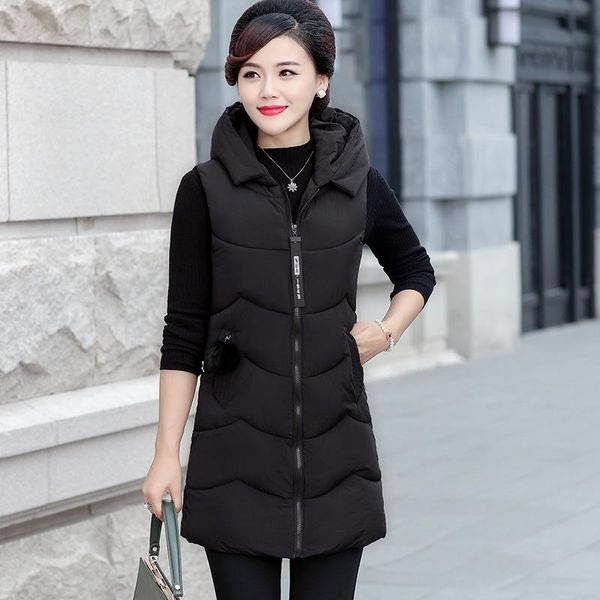women's vests winter long sleeveless vest coats women hooded slim cotton padded jacket korean fashion zipper woman waistcoat xxxl, Black;white
women's vests winter long sleeveless vest coats women hooded slim cotton padded jacket korean fashion zipper woman waistcoat xxxl, Black;white