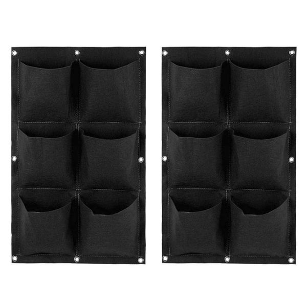 planters & pots 2pcs wall hanging planting bags 6 pockets grow bag planter vertical garden vegetable living black
planters & pots 2pcs wall hanging planting bags 6 pockets grow bag planter vertical garden vegetable living black