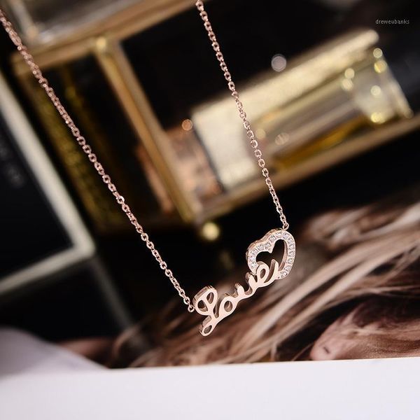 yun ruo 2020 rose gold color chic ins style fashion love letter heart pendant necklace titanium steel jewelry woman gift no fade1, Silver
yun ruo 2020 rose gold color chic ins style fashion love letter heart pendant necklace titanium steel jewelry woman gift no fade1, Silver