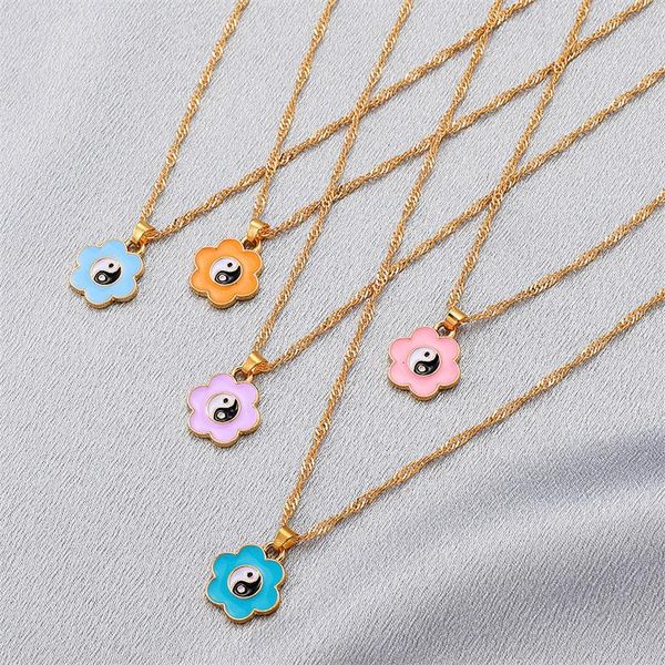 pendant necklaces colorful little flowers yinyang gold chain necklace for women choker 2021 trend jewelry girl gift bijoux femme, Silver
pendant necklaces colorful little flowers yinyang gold chain necklace for women choker 2021 trend jewelry girl gift bijoux femme, Silver