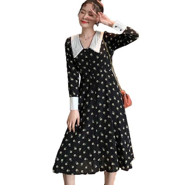 long floral chiffon black oversized plus large size sukienka vintage party women's dress for clothes 2021 spring autumn a6453 casual dr, Black;gray
long floral chiffon black oversized plus large size sukienka vintage party women's dress for clothes 2021 spring autumn a6453 casual dr, Black;gray