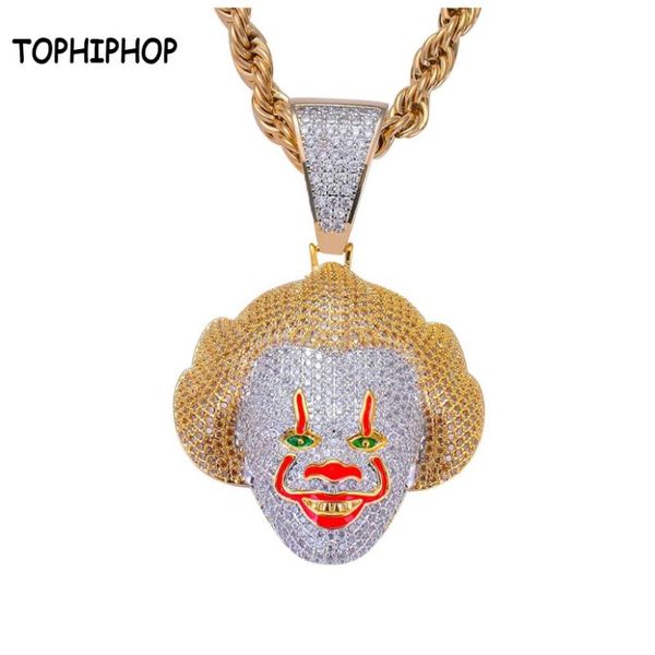 pendant necklaces iphop red color clown necklace with tennis chain charm bling cubic zircon men's hip hop rock jewelry, Silver
pendant necklaces iphop red color clown necklace with tennis chain charm bling cubic zircon men's hip hop rock jewelry, Silver