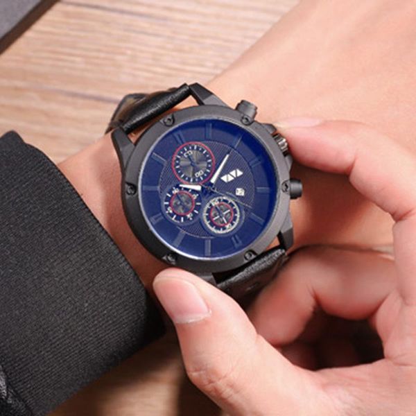 wristwatches luxury men's quartz sport wrist watch leather casual military waterproof complete calendar clock male relogio masculino 20, Slivery;brown
wristwatches luxury men's quartz sport wrist watch leather casual military waterproof complete calendar clock male relogio masculino 20, Slivery;brown