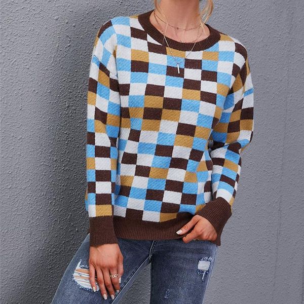 women's sweaters autumn winter knitted lattice sweater women casual oversized pullovers loose warm jumper streetwear teen knitwear, White;black
women's sweaters autumn winter knitted lattice sweater women casual oversized pullovers loose warm jumper streetwear teen knitwear, White;black