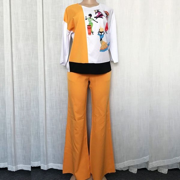 dresses t shirt and flare pants african clothes for women 2 piece set autumn new elegant bazin riche dashiki print office lady suit, Black;gray
dresses t shirt and flare pants african clothes for women 2 piece set autumn new elegant bazin riche dashiki print office lady suit, Black;gray