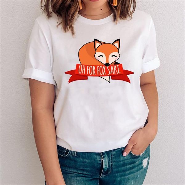 graphic cartoon 90s trend women style summer spring fox animal clothes lady clothing tees print female t shirt, White
graphic cartoon 90s trend women style summer spring fox animal clothes lady clothing tees print female t shirt, White