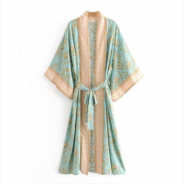 green floral print bat sleeve womens sleepwears rayon beach bohemian robe kimono ladies v neck sashes boho dress vestidos, Black;red
green floral print bat sleeve womens sleepwears rayon beach bohemian robe kimono ladies v neck sashes boho dress vestidos, Black;red