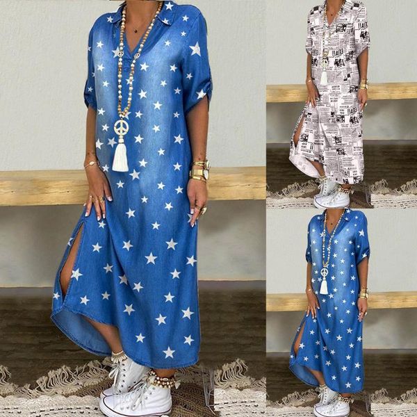 casual dresses autumn long dress sleeve shirt women denim pocket button print loose 2021, Black;gray
casual dresses autumn long dress sleeve shirt women denim pocket button print loose 2021, Black;gray