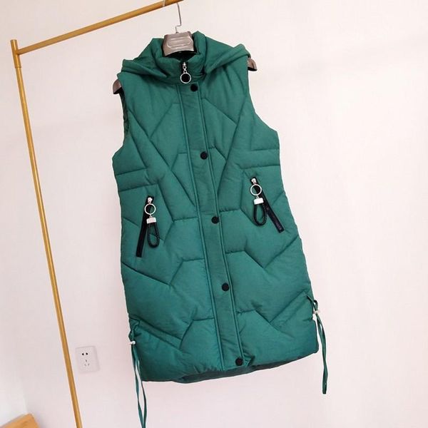 women's vests autumn winter vest women waistcoat 2021 female sleeveless jacket hooded warm long coat colete feminino, Black;white
women's vests autumn winter vest women waistcoat 2021 female sleeveless jacket hooded warm long coat colete feminino, Black;white