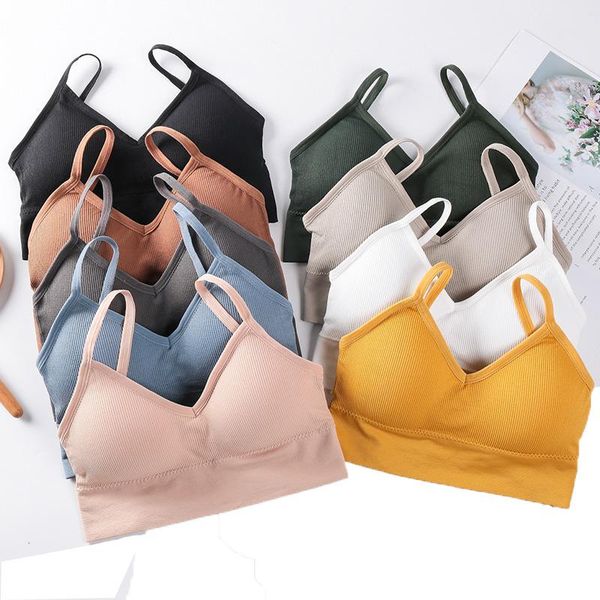 crop women underwear seamless tank bra padded fashion backless camis wirecomfort sports streetwear vest camisoles & tanks, Black;white
crop women underwear seamless tank bra padded fashion backless camis wirecomfort sports streetwear vest camisoles & tanks, Black;white