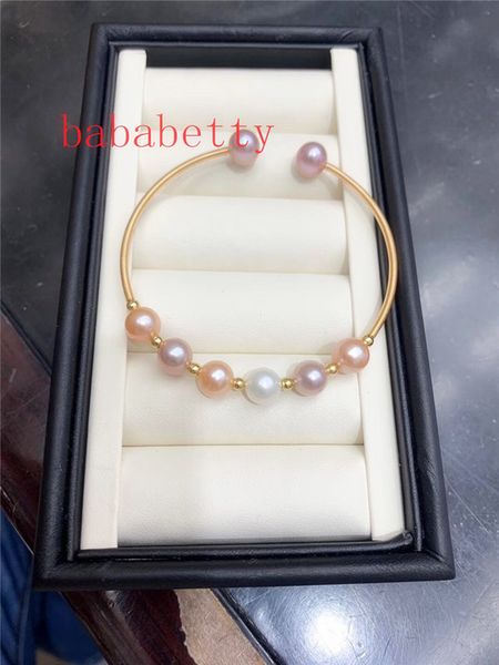 new design 6-7mm natural freshwater white multicolor pearl handmade resized adjustable bracelets, Golden;silver
new design 6-7mm natural freshwater white multicolor pearl handmade resized adjustable bracelets, Golden;silver