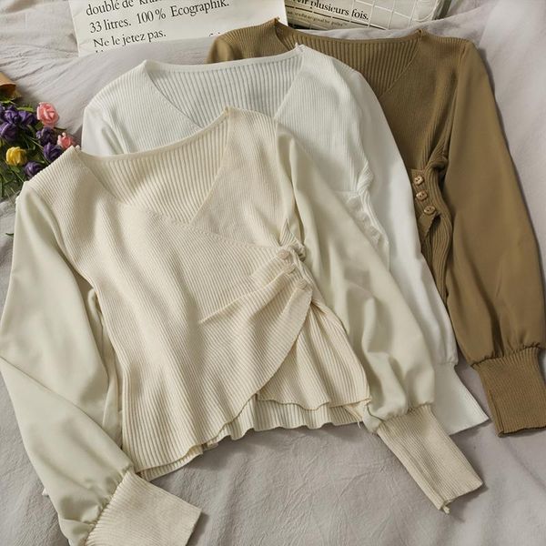 women's blouses & shirts women fashion slim bodycon v neck cross knitted blouse lady sweet casual outdoor girls elegant daily basic shi, White
women's blouses & shirts women fashion slim bodycon v neck cross knitted blouse lady sweet casual outdoor girls elegant daily basic shi, White