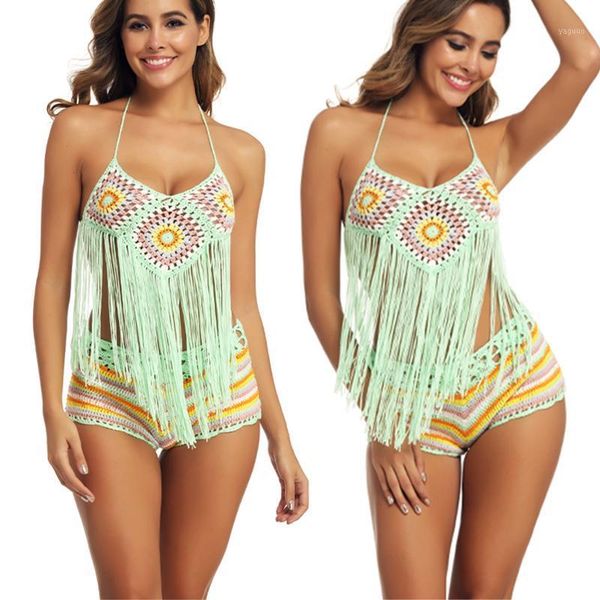 2pcs/set 2021 handmade crochet mixed colorful stripe long tassel bottoms bikini swimwear cover ups beachwear up women's, White;black
2pcs/set 2021 handmade crochet mixed colorful stripe long tassel bottoms bikini swimwear cover ups beachwear up women's, White;black