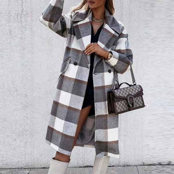 women's wool & blends women elegant turn-down collar woolen coat casual long sleeve lady outerwear autumn winter fashion overcoat stre, Black
women's wool & blends women elegant turn-down collar woolen coat casual long sleeve lady outerwear autumn winter fashion overcoat stre, Black