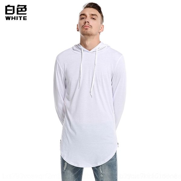 luih high street autumn selling hooded long t-shirts) men's high street autumn selling sweater hooded long sweater men's t-shirt, White;black 
luih high street autumn selling hooded long t-shirts) men's high street autumn selling sweater hooded long sweater men's t-shirt, White;black
