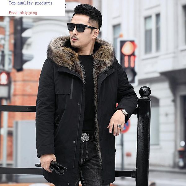 men's leather & faux 2021 mens parka real fur coat men winter jacket liner warm raccoon collar parkas de hombre 9216 j3120, Black
men's leather & faux 2021 mens parka real fur coat men winter jacket liner warm raccoon collar parkas de hombre 9216 j3120, Black