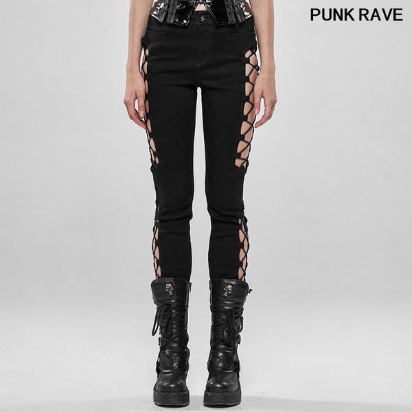 women's pants & capris fashion personality elastic slim fit pencil trousers punk split side hollow-out rave wk-392xcf, Black;white
women's pants & capris fashion personality elastic slim fit pencil trousers punk split side hollow-out rave wk-392xcf, Black;white
