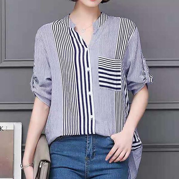 women's blouses & shirts fashion striped print blouse shirt loose buttons tee casual office autumn ladies female women long sleeve blu, White
women's blouses & shirts fashion striped print blouse shirt loose buttons tee casual office autumn ladies female women long sleeve blu, White