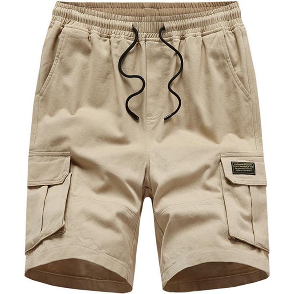 men's cargo shorts summer selling cotton casual male brand clothing comfortable camo elastic waist drawstring, White;black
men's cargo shorts summer selling cotton casual male brand clothing comfortable camo elastic waist drawstring, White;black