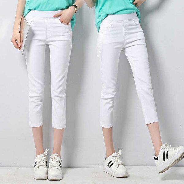 and 2021 spring summer women's pants elastic high waist denim middle cropped pencil, Blue
and 2021 spring summer women's pants elastic high waist denim middle cropped pencil, Blue
