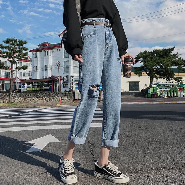 women's jeans mozuleva streetwear high waist denim for women 2021 spring loose harem pants female irregular pantalon femme, Blue
women's jeans mozuleva streetwear high waist denim for women 2021 spring loose harem pants female irregular pantalon femme, Blue